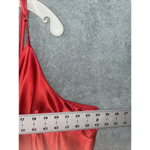 Lane Bryant Dress Womens 28 Red Midi Faux Wrap Cocxktail Glam Holiday Party - Picture 11 of 12